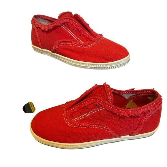 Keds Size 11 Champ Dist Poppy Red Low Top Sneakers with Box - Picture 1 of 8